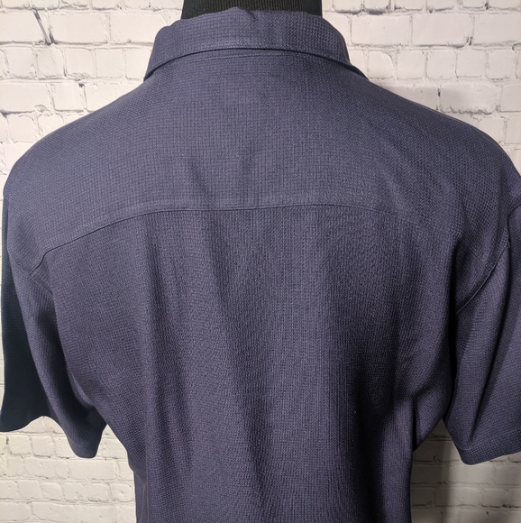 Fore GolfWear 100% Silk Men's Polo Golf Midnight - Picture 3 of 5